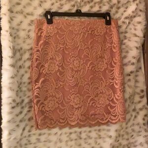 Pink lace skirt  